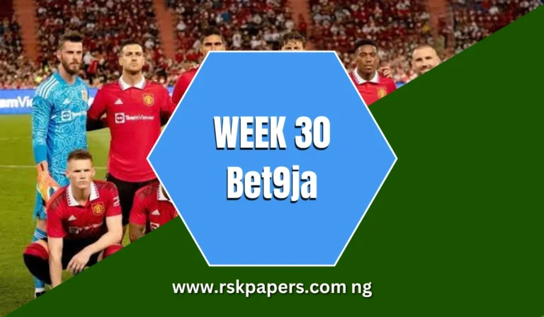 Week 30 Bet9ja Pool Codes 2025