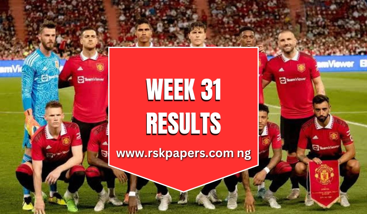 Current Week 31 Pool Results 2025 for Sat Feb 1 UK 2024 2025