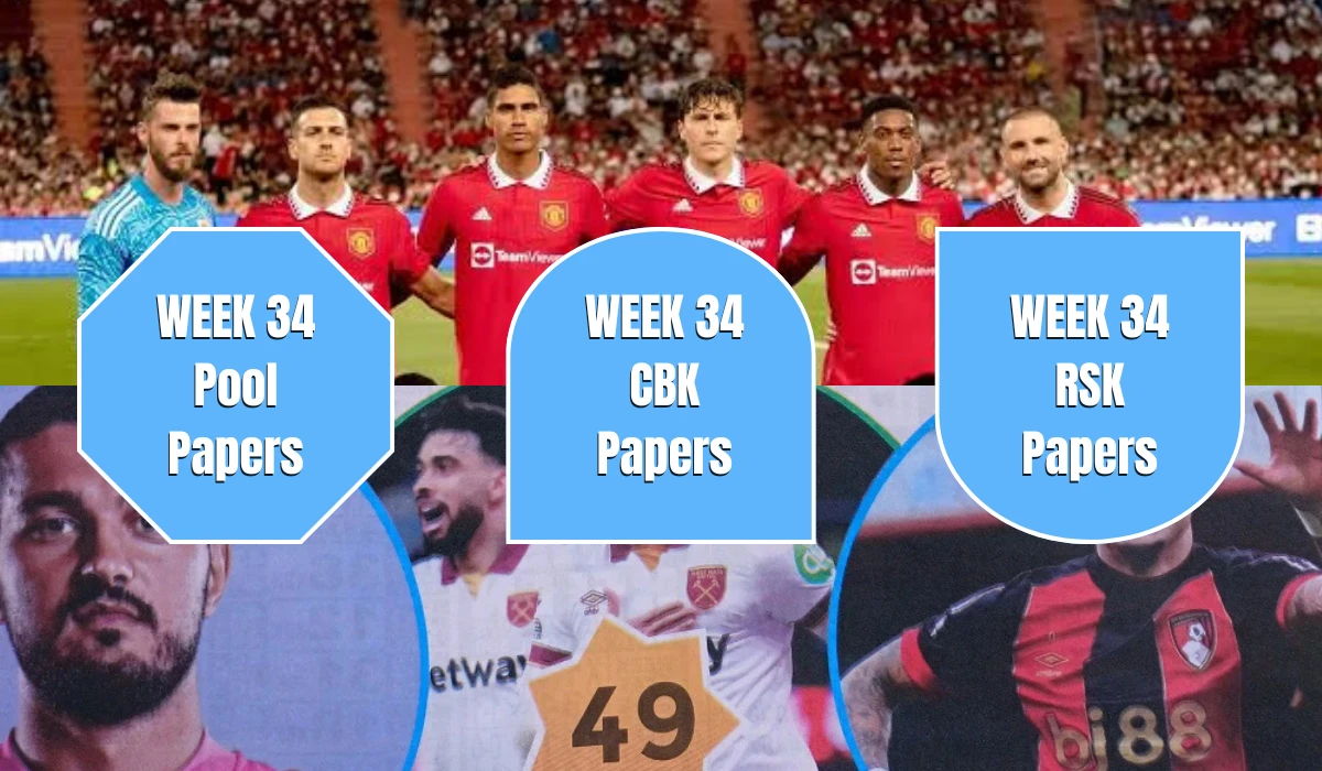 Complete Week 34 pool papers 2025