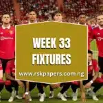 Week 33 pool fixtures 2025