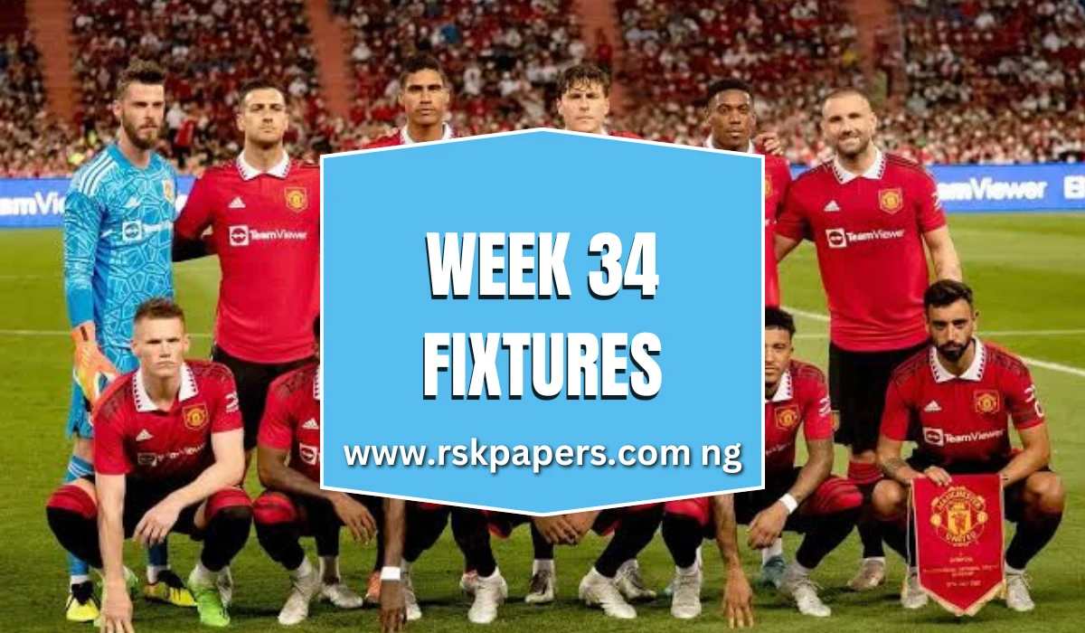 Week 34 Pool Fixtures 2025