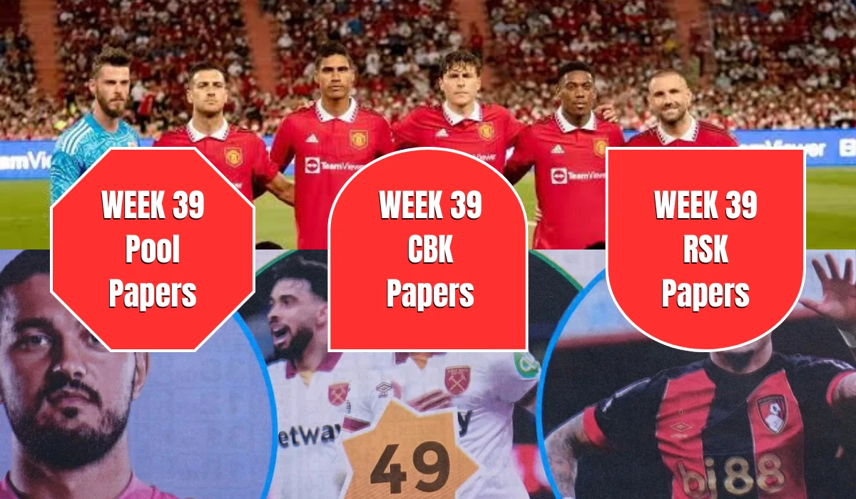 Complete Week 39 pool papers 2025