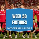 Week 50 Pool Fixtures 2025