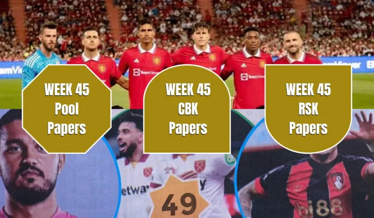 Complete week 45 pool papers 2025