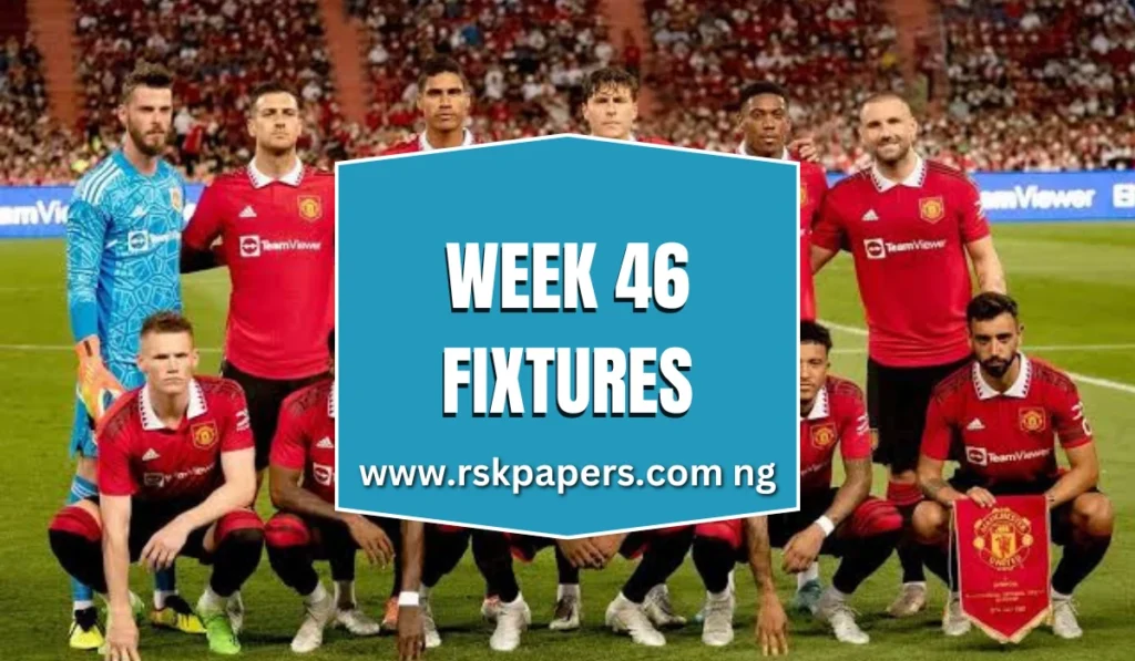 Week 46 Pool Fixtures 2025